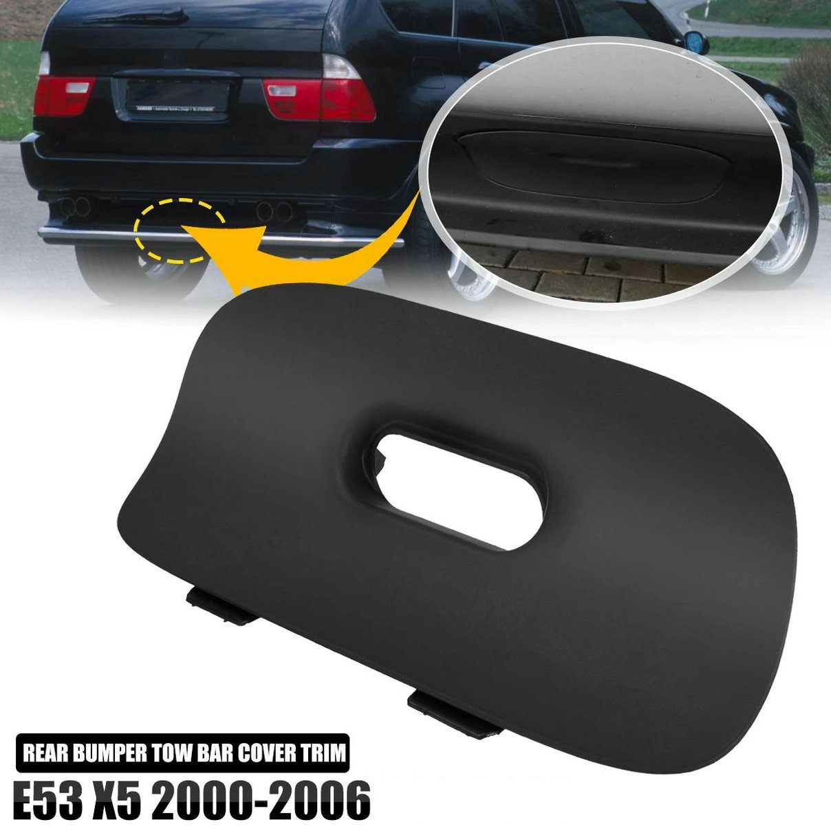 Amazon.com: Rear Bumper Trailer Tow Hook Cover, Rear Bumper