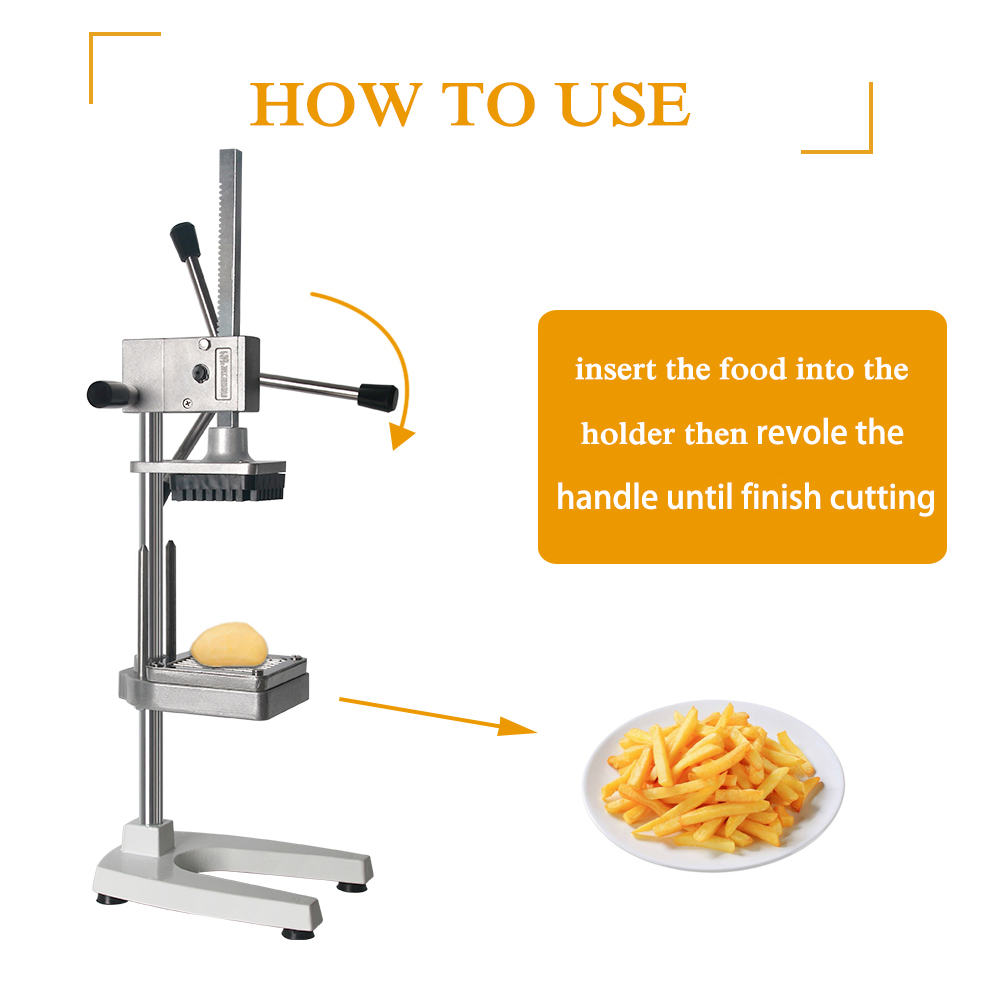 MYTASUY Commercial French Fry Cutter Stainless Steel.Potato Cutter for  French Fries with 3/8Inch Blade, Commercial French Fry Cutter Manual  Potatoes