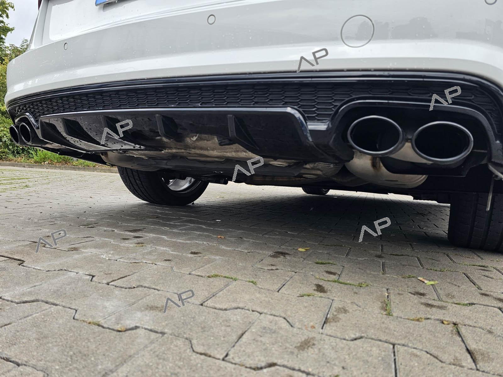 Chrom Endrohr Auspuffblenden Duplex Für AUDI A6 C7 Limo Avant S Line 2015-2018