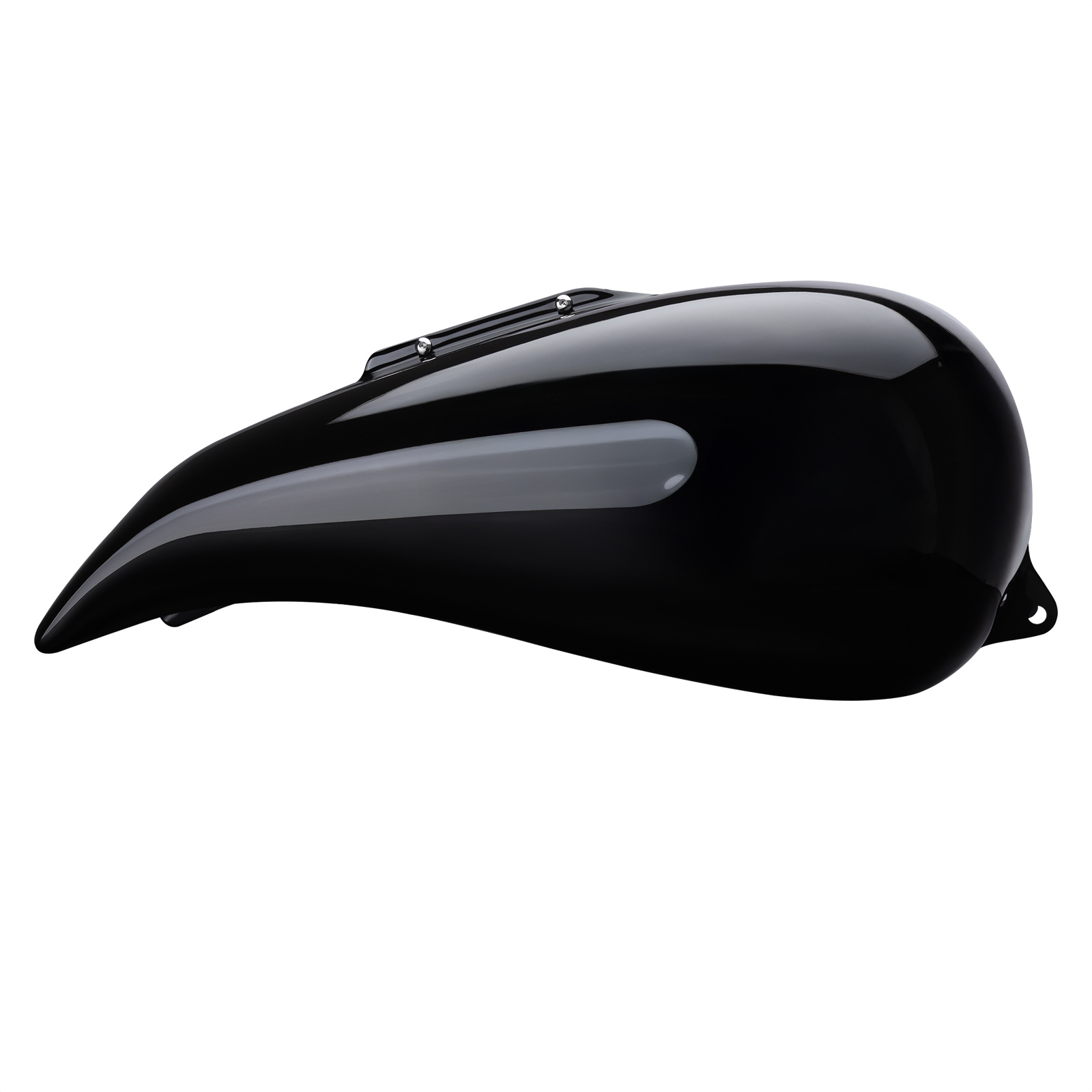 Vivid Black Stretched Gas Tank Cover For Harley Touring Street