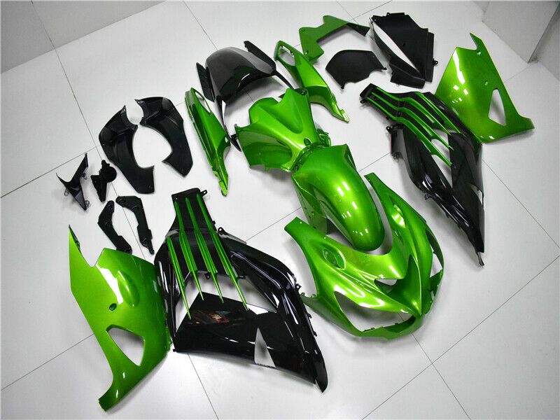 FU Green Black Injection Fairing Fit for Kawasaki ZX14R