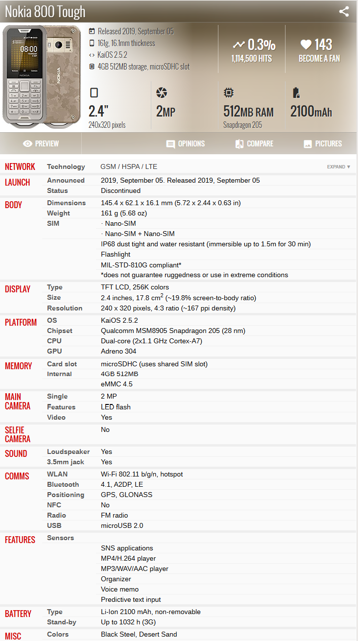 Nokia 800 Tough Specification.png