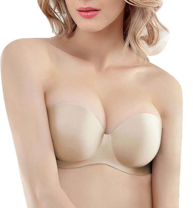clear strap push up bra