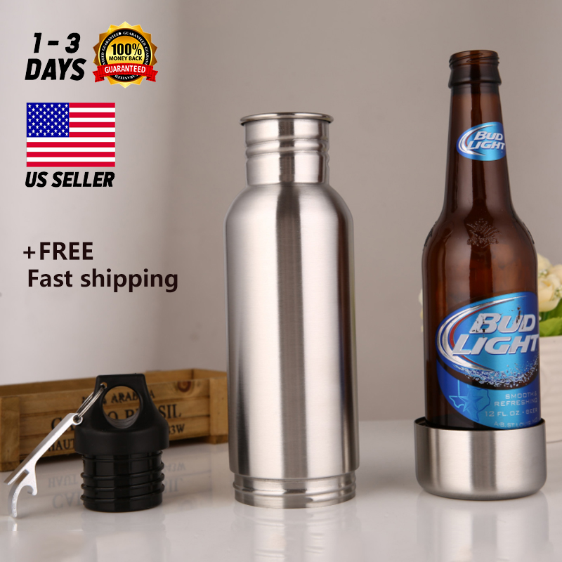 Holder Koozie Stainless Keeper Cooler Bottle Beer Cold 12oz Insulator