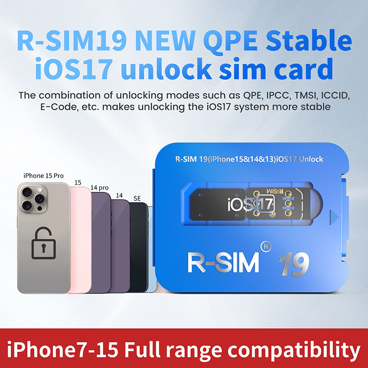For IPhone 15 SeriesRSIM19 Dual Chip Auto Unlock SIM Card iOS17