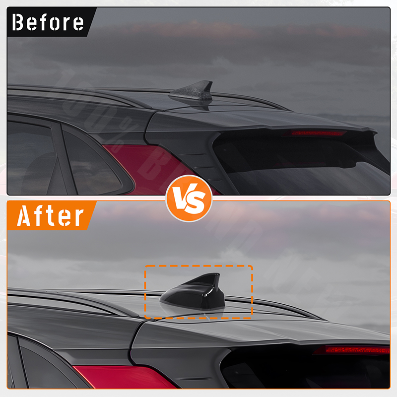 Shark Fin Antenna Cover For Hyundai Kona 2018-2024 - Black ABS Plastic Roof Aerial Topper
