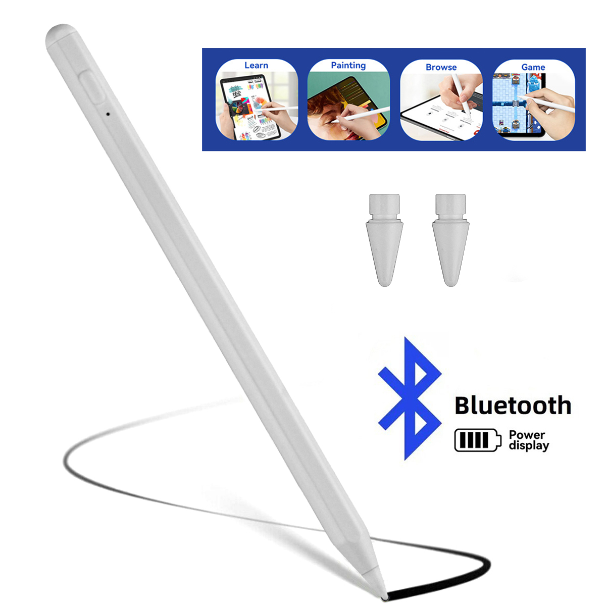 For Apple Pencil iPad 9/8/7/6th Gen, Air 5/4/3, iPad Pro