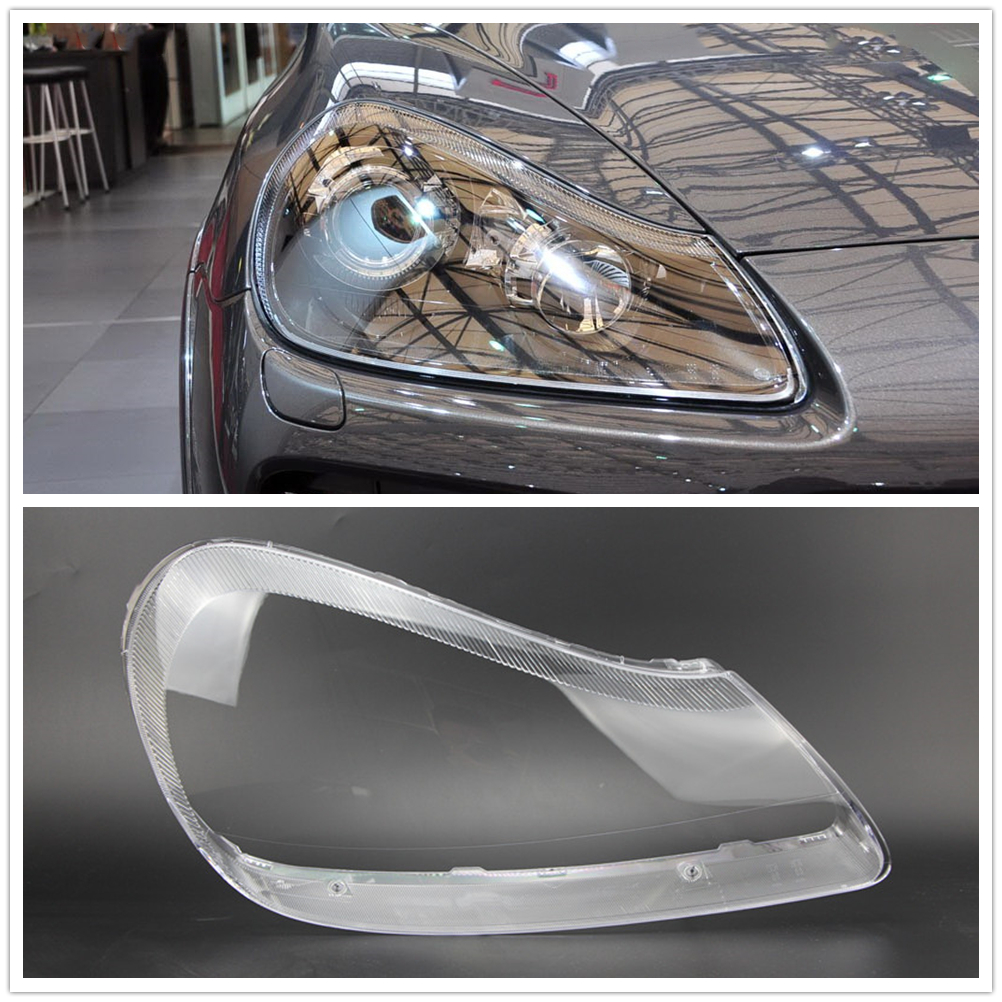 2X Car Headlight Headlamp Lens Clear Cover For Porsche Cayenne 2008