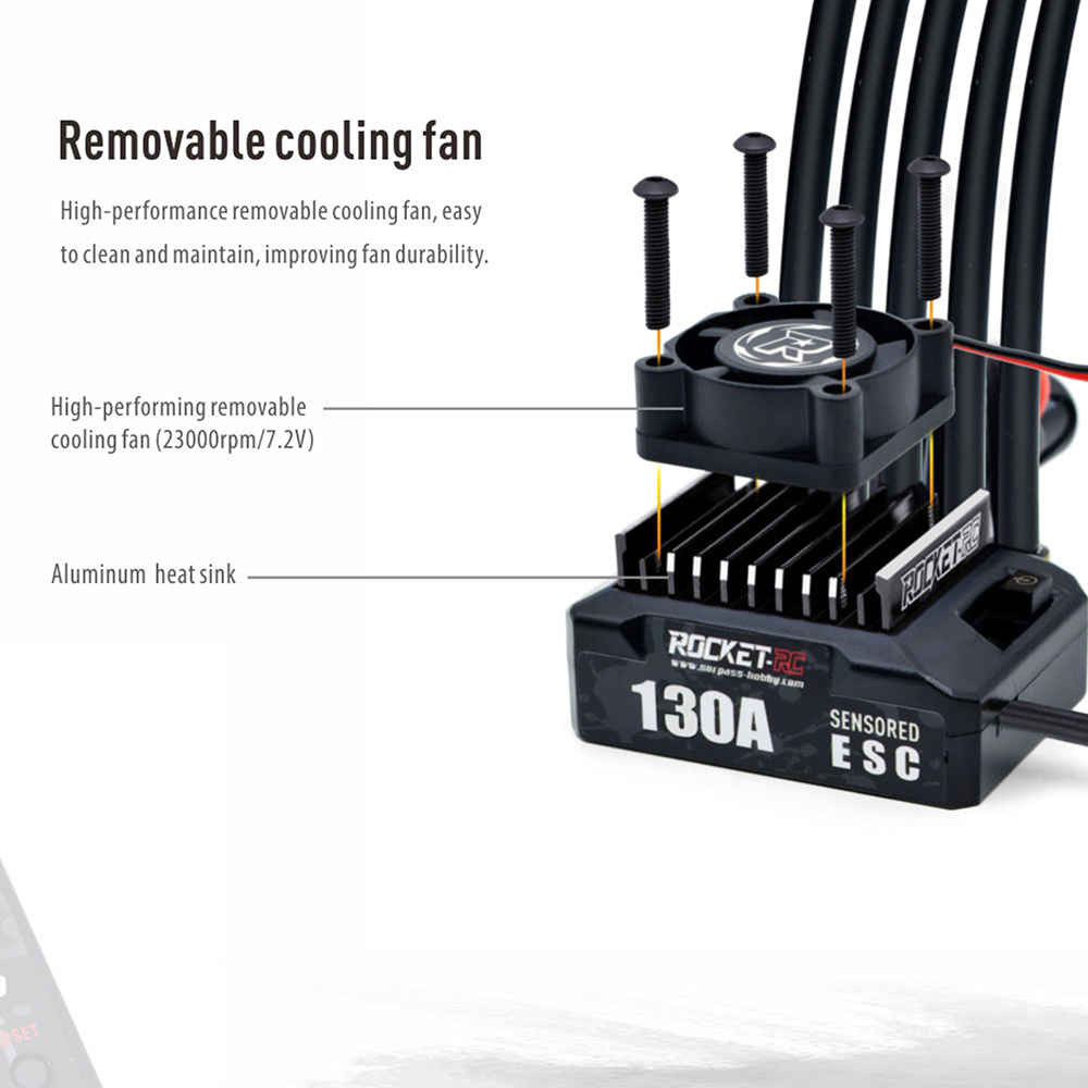 ROCKET-RC 130A ESC 6V/5A BEC 新品未使用 New ROCKET-RC 130A Brushless ESC Program Card for 1/10 RV