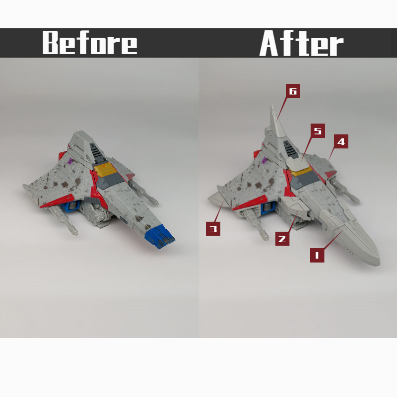 Spoiler Body KIT IDW Set For Siege Starscream Thundercracker Skywarp