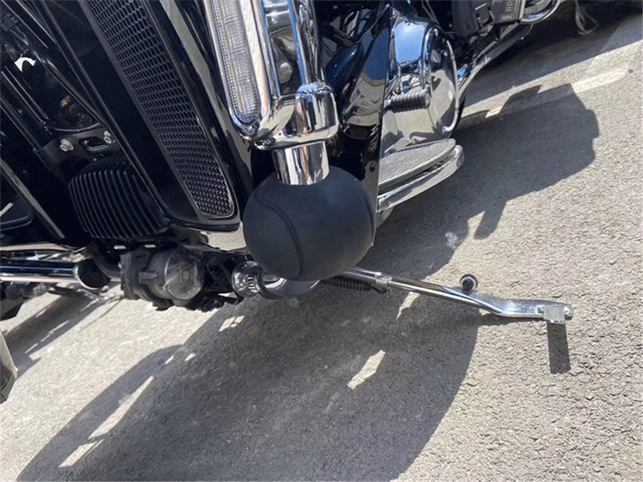 2PCS Motorcycle Crash Bar Guard Ball Black Rubber Protector Squeeze On