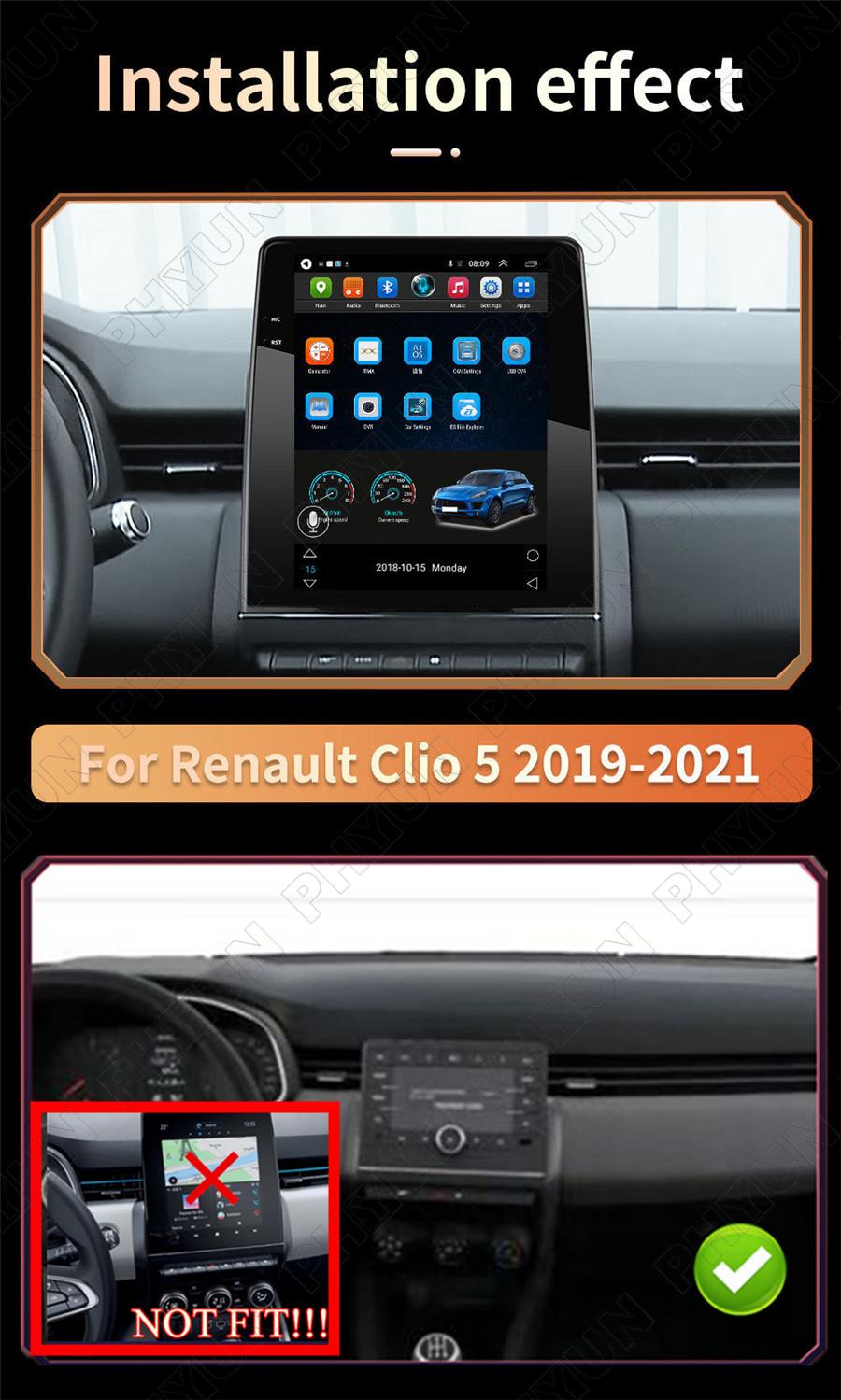 KIT Poste 1-DIN USB/Bluetooth Renault Clio de 2017 à 2019
