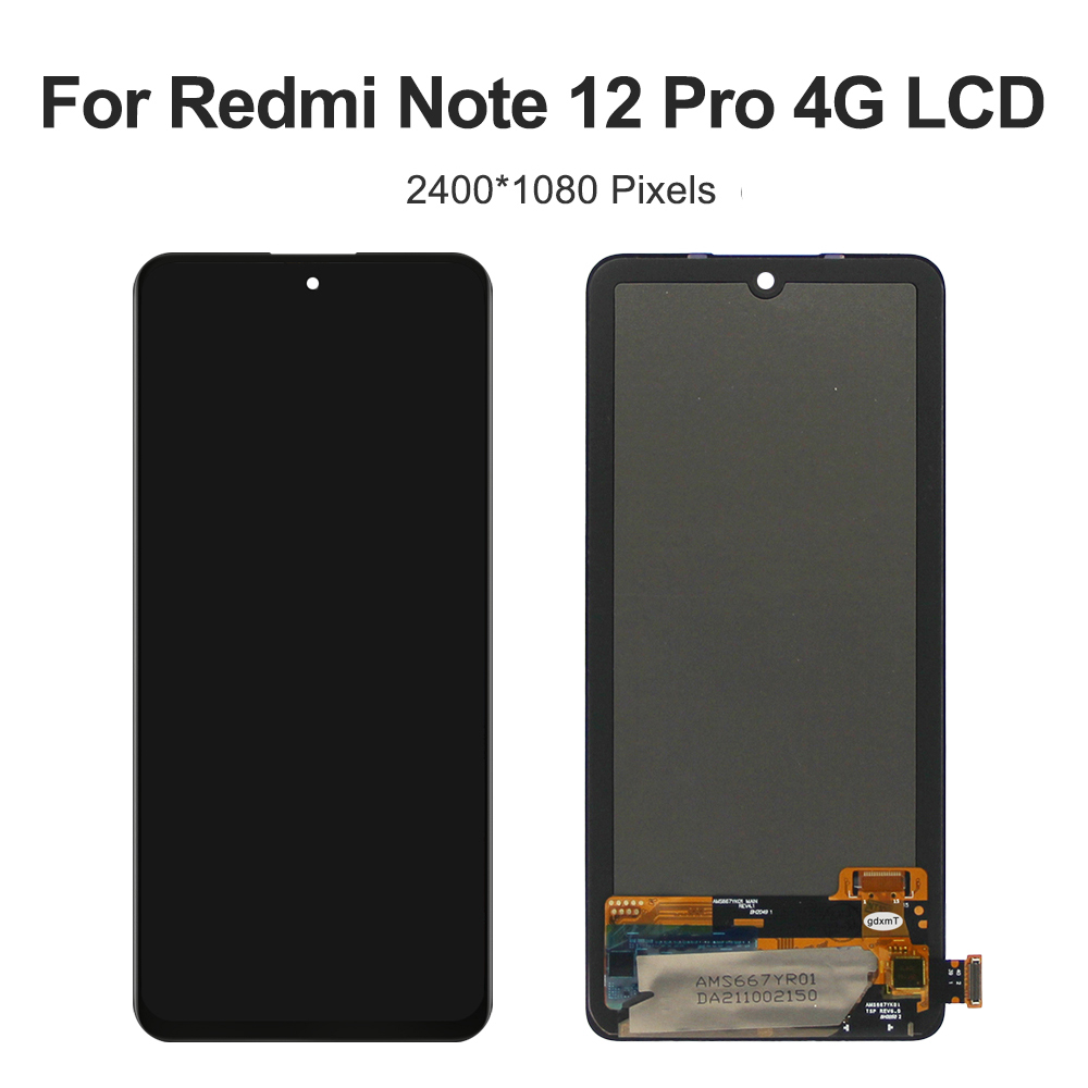 OLED LCD Display Touch Screen Digitizer w/ Frame for Redmi Note 12