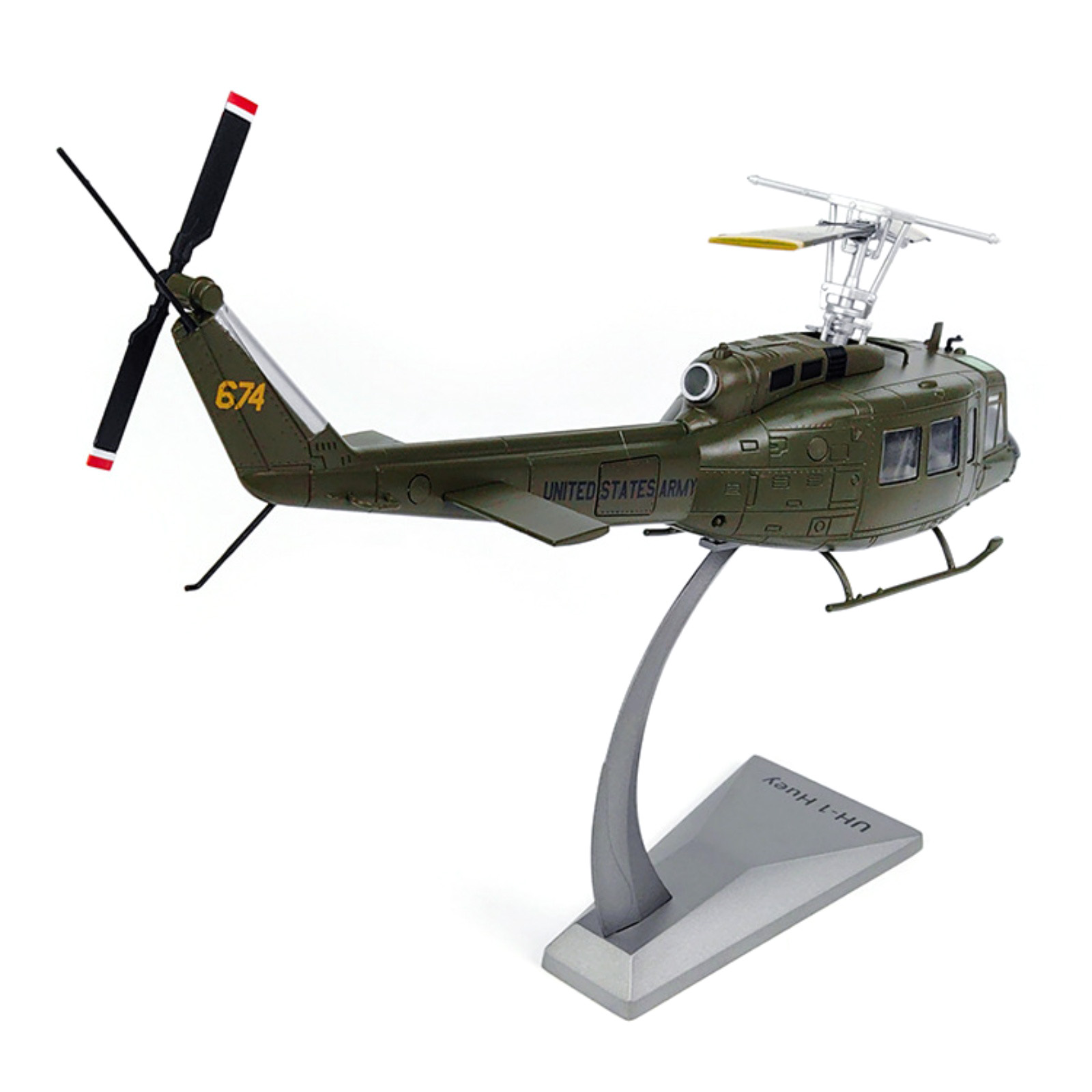 Premium 1:48 Scale US Army UH-1 Huey Helicopter Diecast Model with