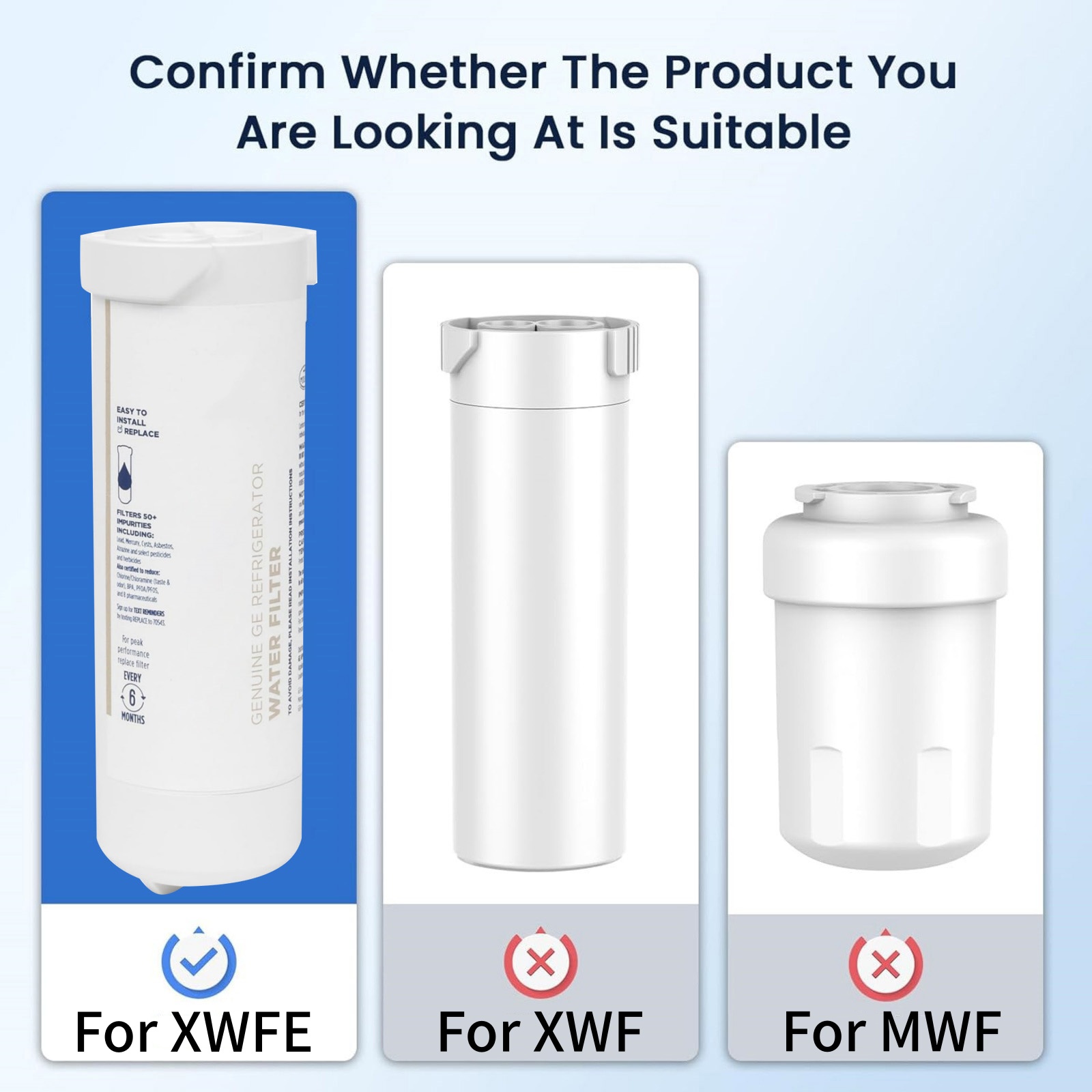 For GE XWFE Replacement Filter For Refrigerator Water No Chip New
