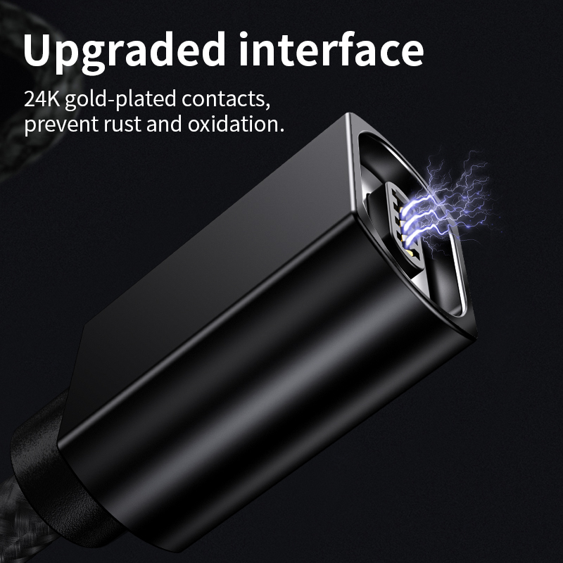 Magnetisches Typ C-Kabel Schnellladegerät Micro USB Ladedaten für Samsung Xiaomi_voghion.com