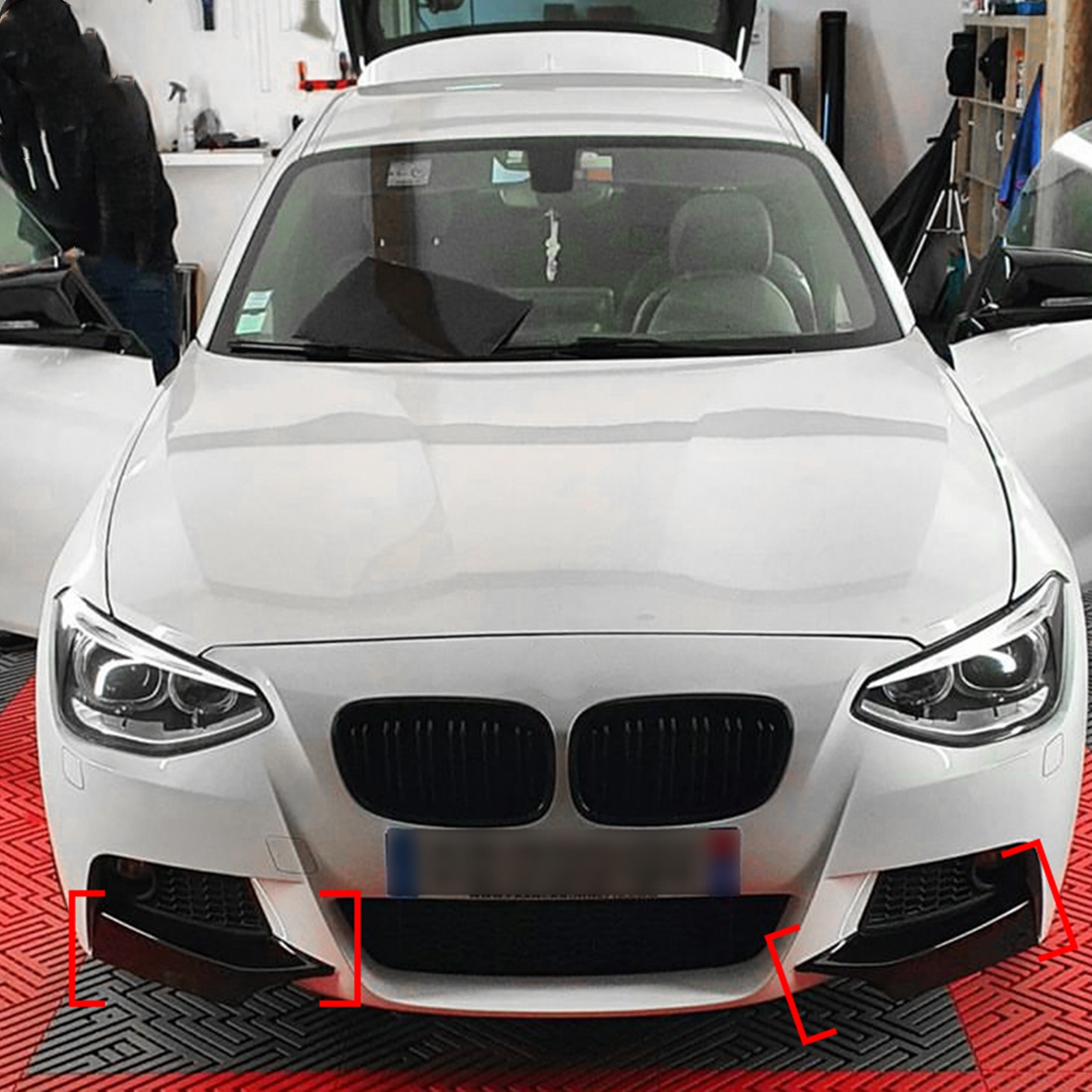 Kaufe Für BMW F20 F21 1 Serie 2012-2014 2015- Zubehör 3 Stück ABS Farbe  Auto Racing Grille Streifen Zierclip M