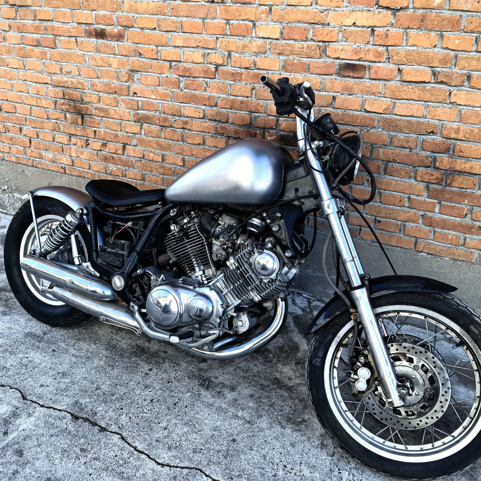 17L Handmade Motorcycle Petrol Gas Fuel Tank For YAMAHA Virago 750