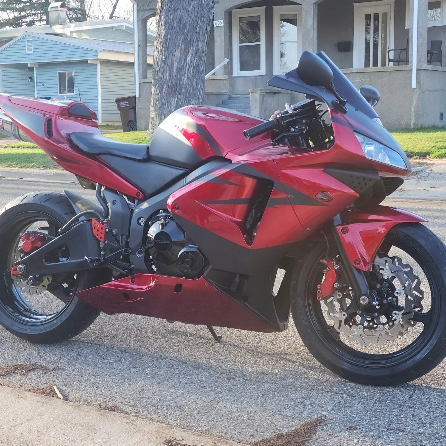 NTNT Injection Matte Black Red Fairing Fit for Honda 2003-2004