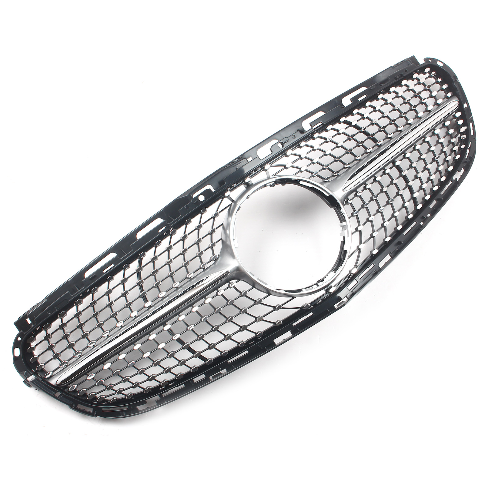 Front Bumper Grille Grill Sliver For Mercedes Benz 2014-2016 E
