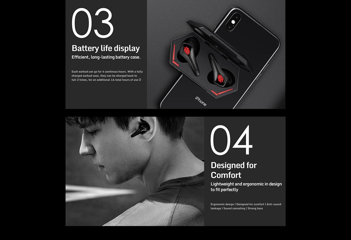Red Magic Cyberpods TWS Gaming Earbuds True Wireless