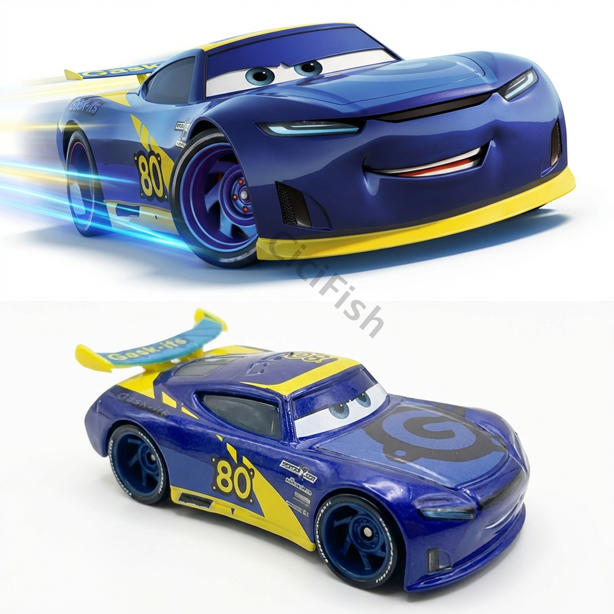DAN CARCIA 80 カーズ ミニカー Disney Pixar Cars 3 No.80 Dan Carcia 1:55 Diecast Next Gen Race