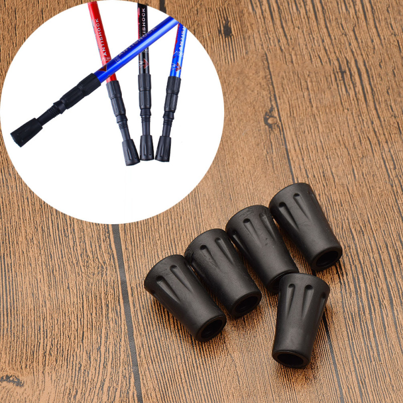 5 Pcs Replacement Rubber Tips End for Walking Trekking Poles Hiking