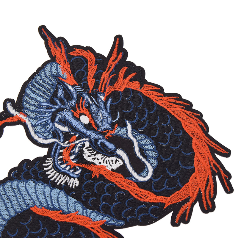 Drache Stickerei Patch Chinesisch Stil Vintage Applikation Aufnäher Deko Nähen