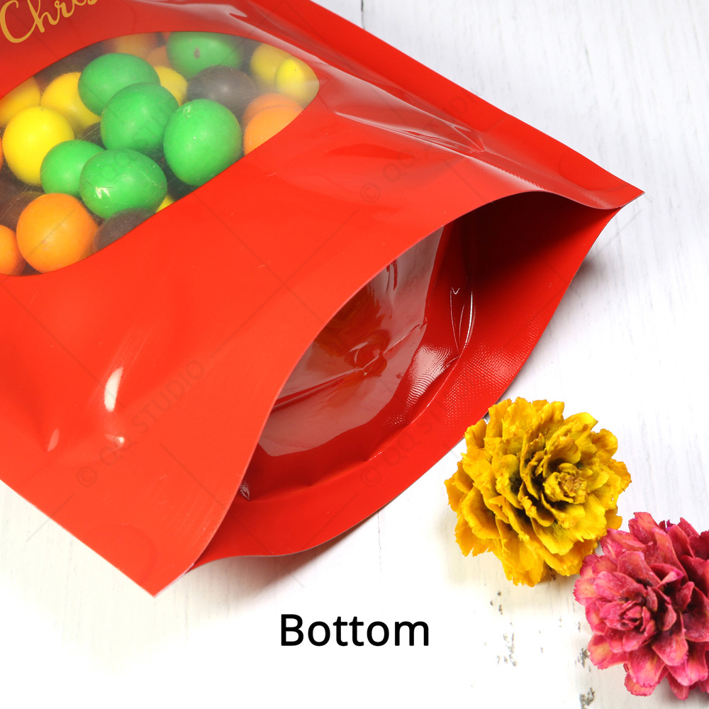 Mix Color Matte Mylar Stand Up Zip Lock Bag w/Christmas Sticker&Candy Pouch