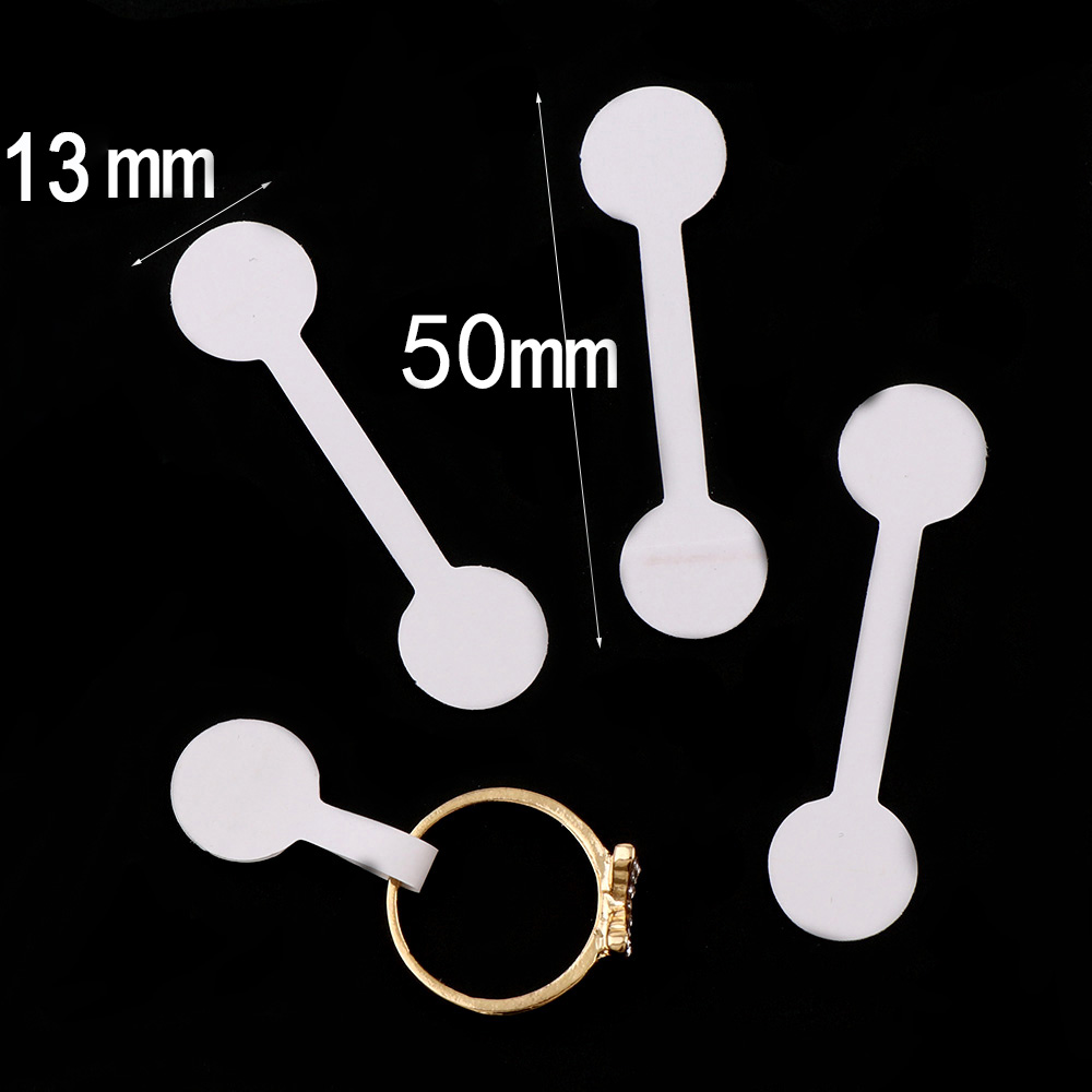 100 PCS White Price Sticker Tags Jewelry Round Or Square Dumbbell Labels New