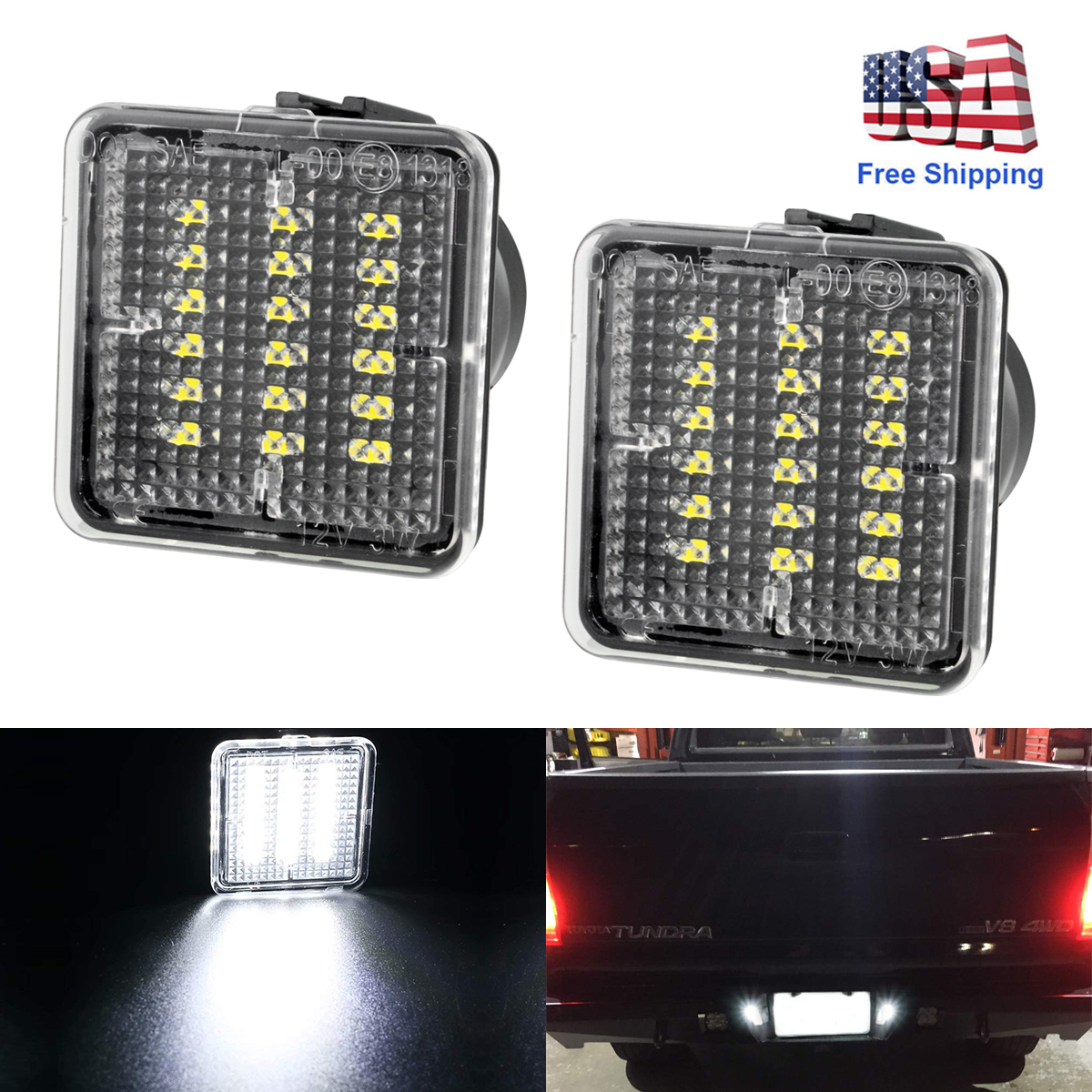 18 SMD LED LICENSE PLATE LAMP LIGHTS FOR 20162019 TOYOTA 1419