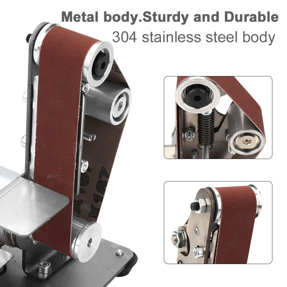 SI FANG Electric Mini Belt-Sander Polishing-Sharpening - Portable Sanding  Machine Mini Bench Grinder Kit, 7 Speed Knife Sharpener for Making