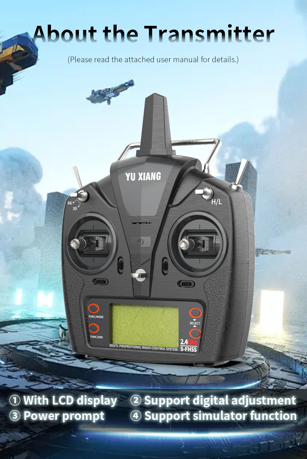 YXZNRC F11 AH-64D Apache 6-Axis Gyro 2.4G 6CH 3D RC RTF