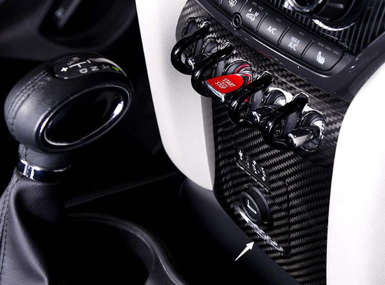 For Mini Cooper Countryman F60 Dry Carbon Fiber Middle Console Cigarette  Lighter