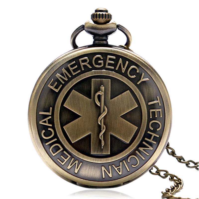 Star of Life EMT EMS Emergency Rescue Hospital Medical Nurse Pocket Watch  Gift