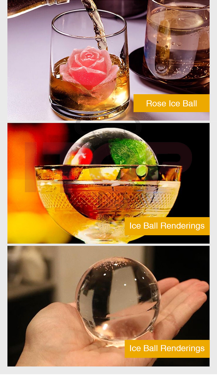 Metal Ice Cube Maker Ice Ball Machine for Bar Restaurant Various Shape Mold