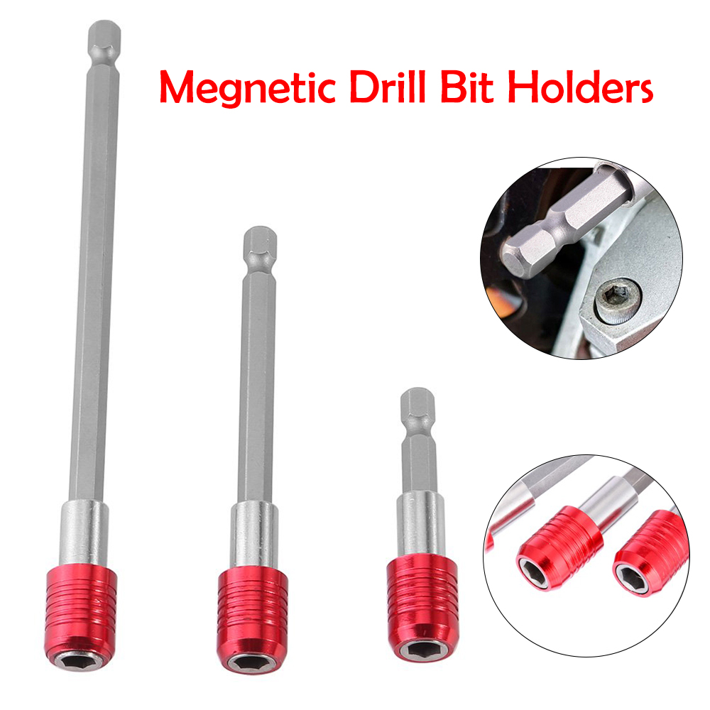 3pcs//set 1//4/" 60//100//150mm Hex Quick Magnetic Screwdriver Extension Bit Holder