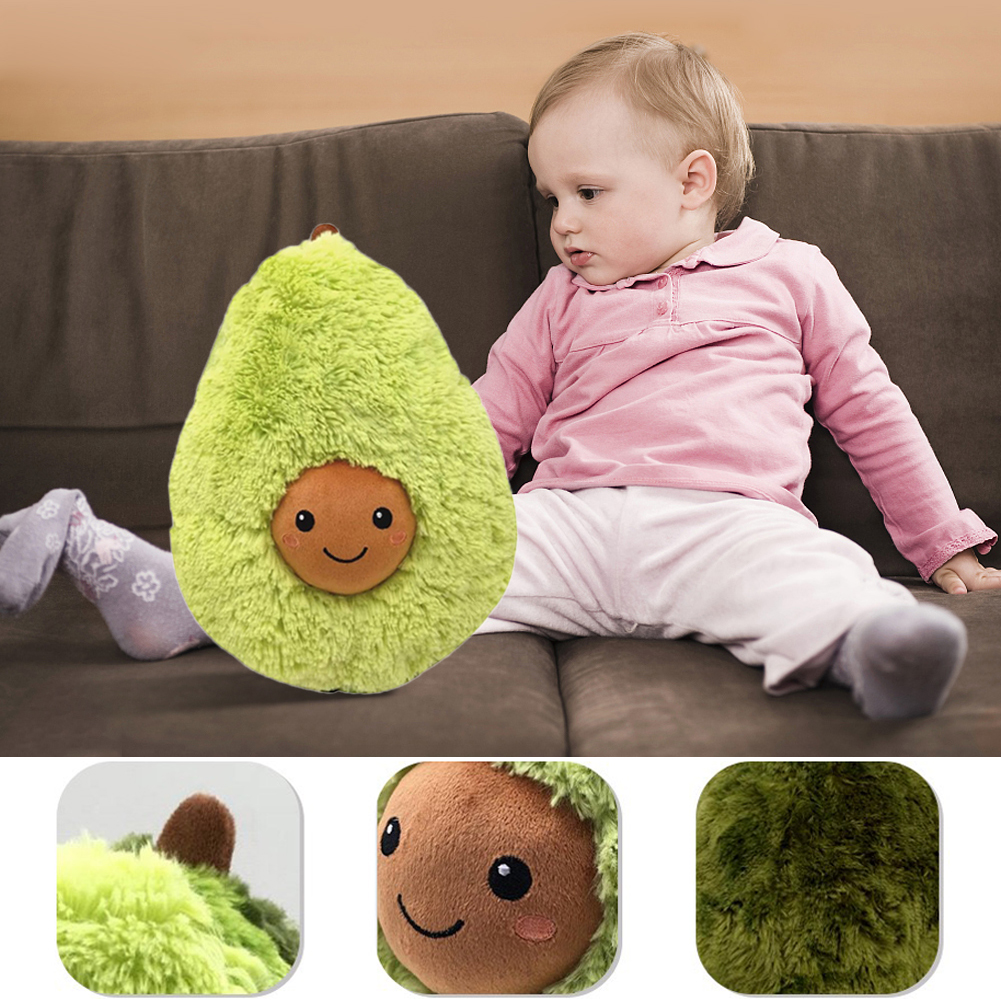 Avocado Pillow Toy Cushion Squishy Fruits Cute Stuffed Dolls Kids ...