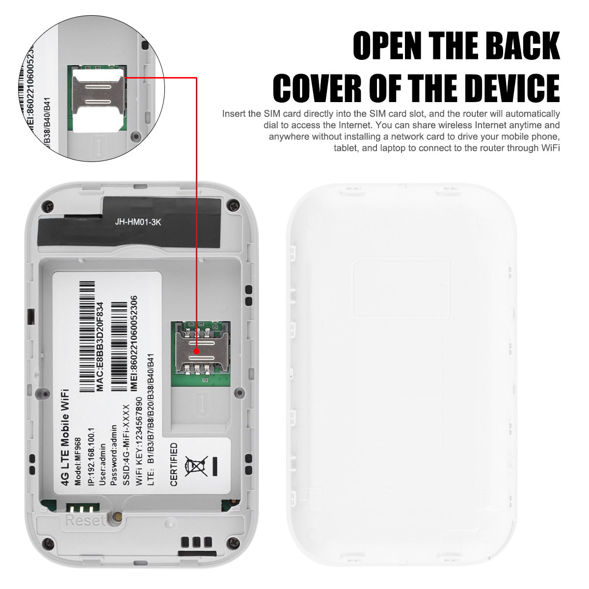 Mini 5G LTE Wireless Wifi Router 150Mbps Unlocked Mobile Broadband