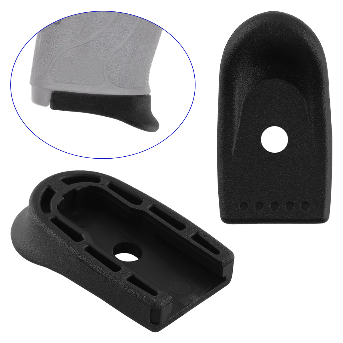 2 Pack Grip Pinky Extension Adapter For S&W M&P 9mm Shield EZ M2.0