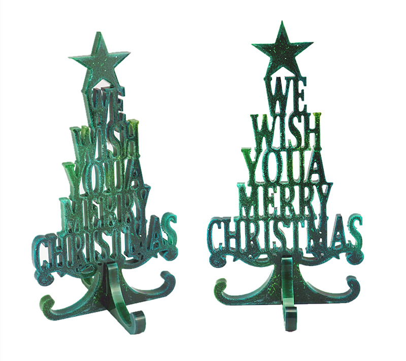 Merry Christmas Resin Mold We Wish You A Merry Christmas Silicone Mould Letter Jewelry Casting Resin Epoxy Mold for DIY Making Christmas Tree Ornament Craft Decor Candy Soap Candle