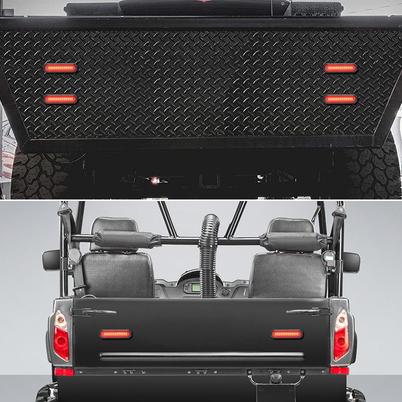 2x 9'' Red/Amber Oval LED Truck Trailer Stop Turn Tail Brake