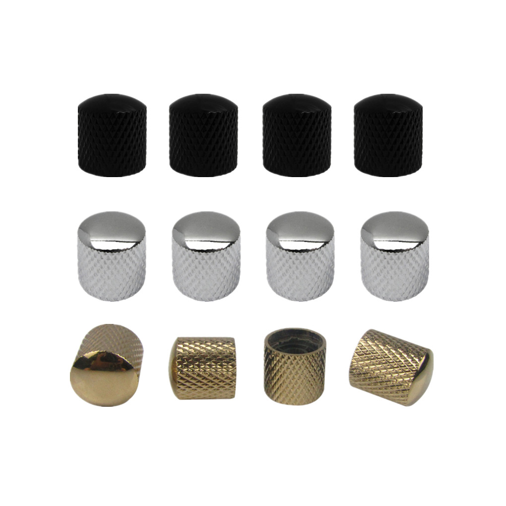 NEW 4PCS Electric Guitar Knobs Tone Volume Control Dome Metal Knobs eBay