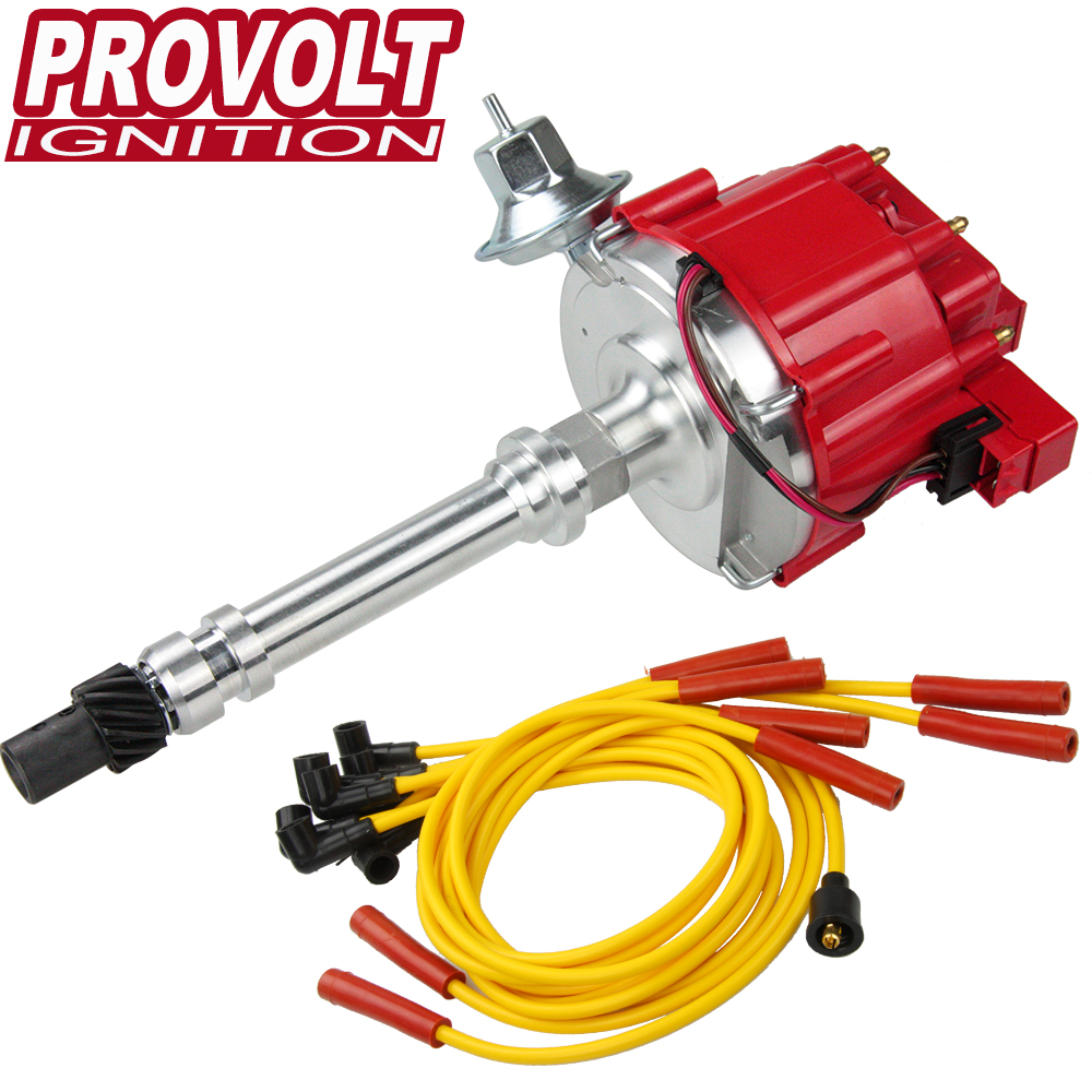 HEI Distributor for Chevy Small Big Block w/ Spark Plug Wires Ignition