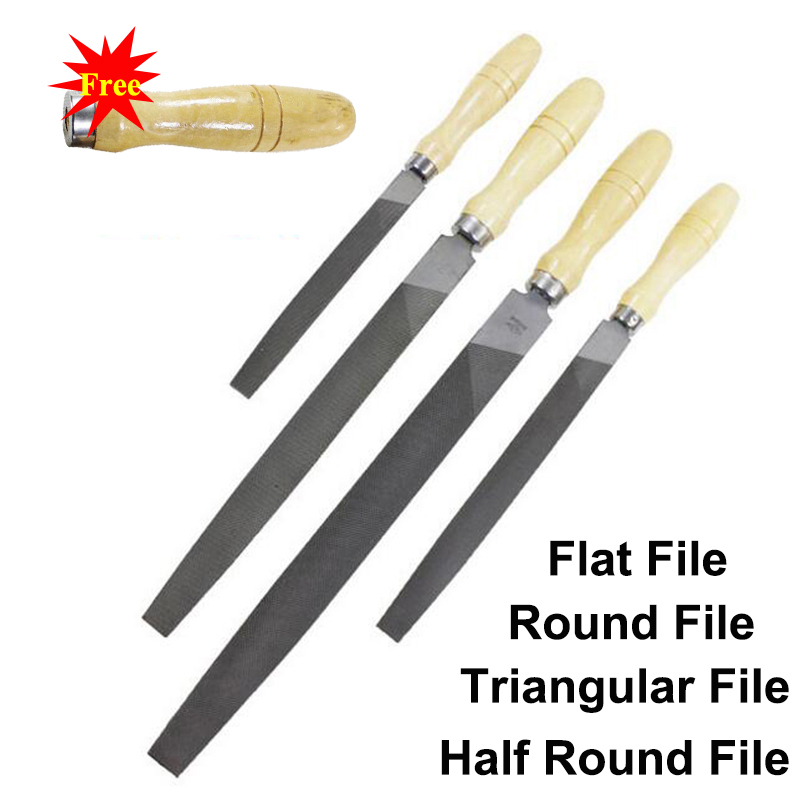6'' 8'' 10'' 12'' Flat Round Triangular Half-Round File Rasp Metal ...