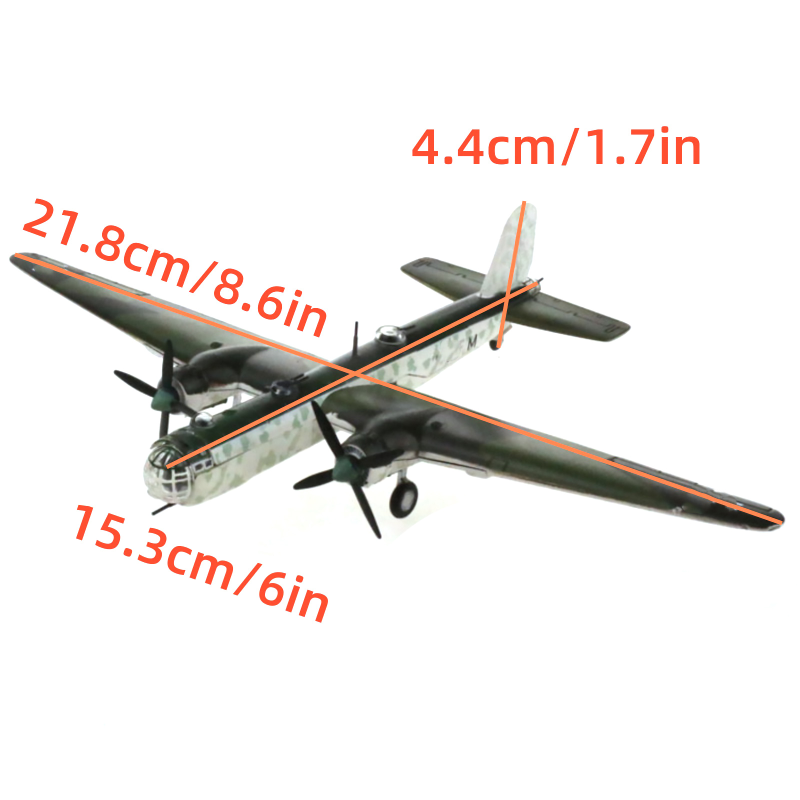 6in 1/144 WWII Germany Heinkel He 177 Attack Plane Finished Static