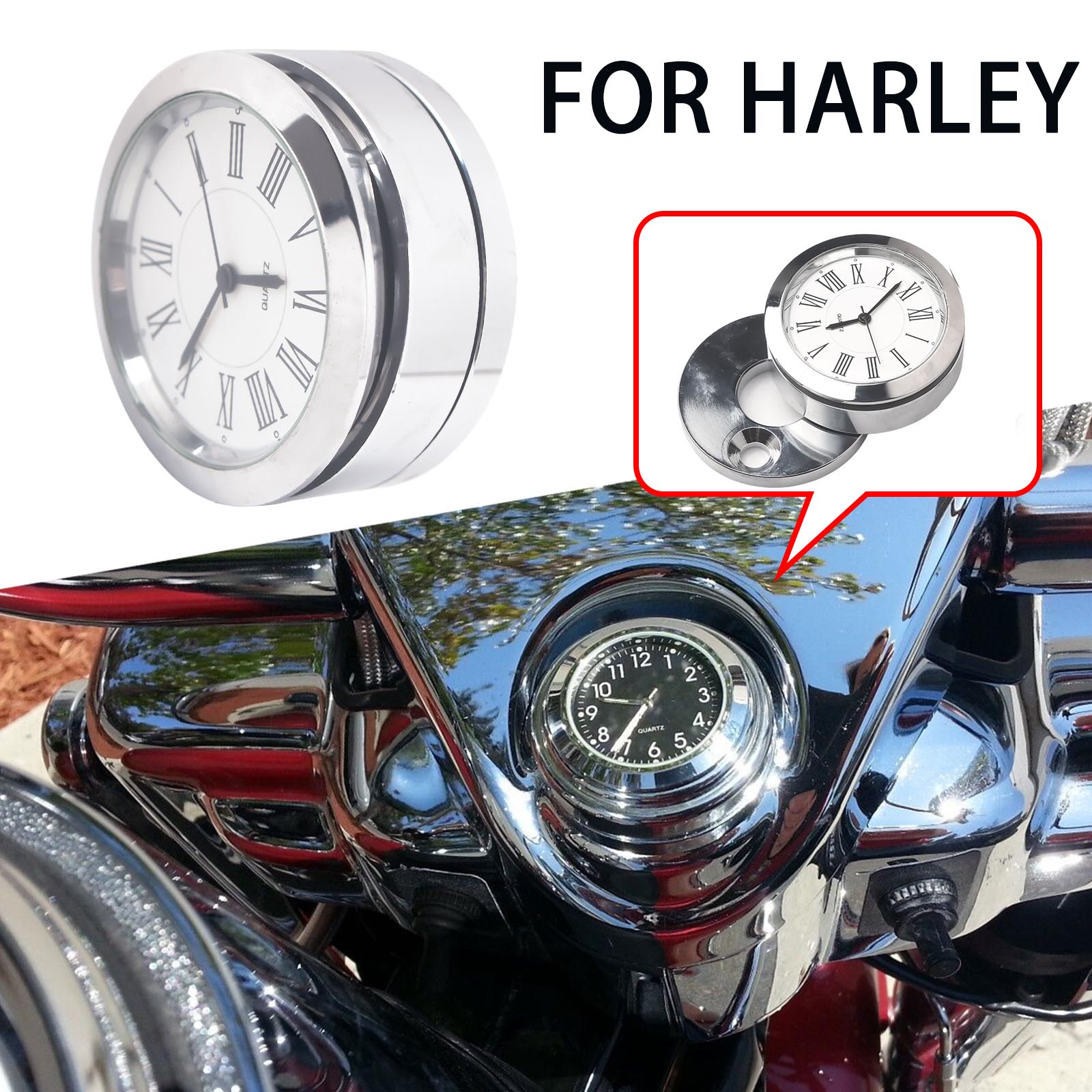 Black Motorcycle Fork Lock Cover Aluminum Alloy For Harley Road King