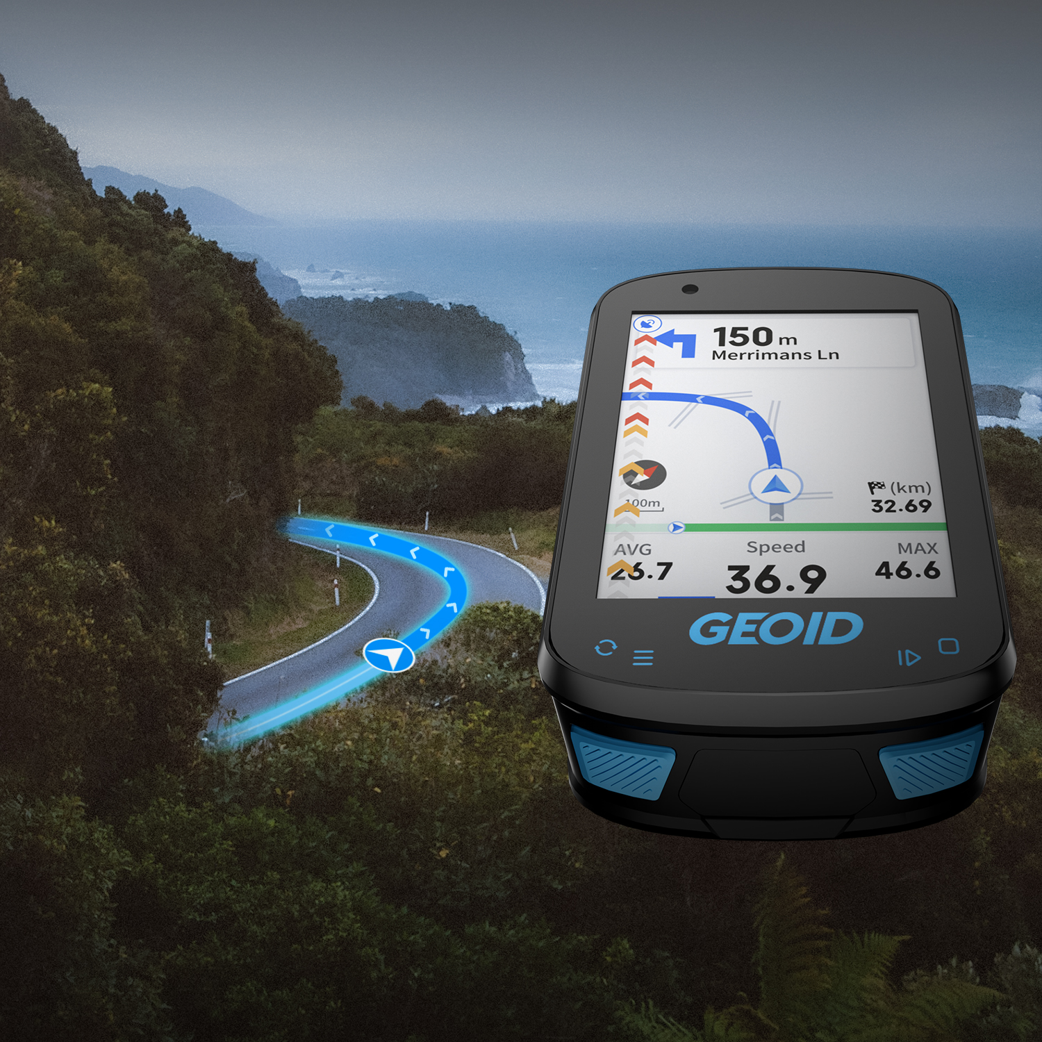 GEOID CC600 Smart GPS Bike Computer Colorful Ride Route