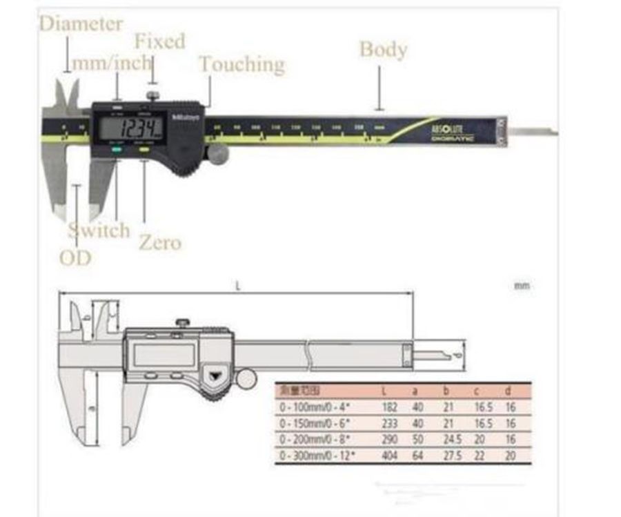 HOT Mitutoyo Digital Caliper 50019630 150mm/6" 0.01 Absolute AOS