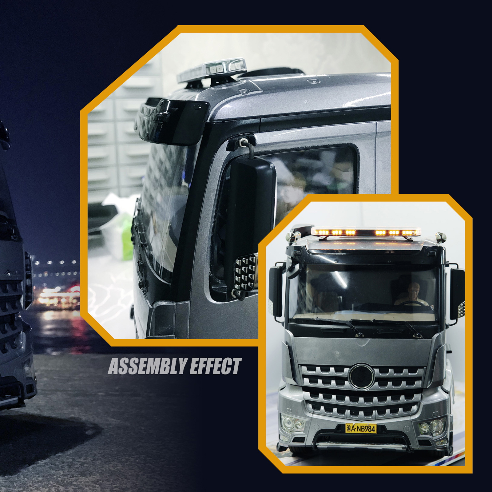 V8 Lumières décoratives pour 1/14 Tamiya Trailer Truck (Acryl)